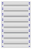 Distribution board insert KVN 40mm, 4-33K, 8-rows