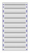 Distribution board insert KVN 40mm, 4-39K, 10-rows
