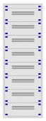 Distribution board insert KVN 60mm, 2-33K, 8-rows