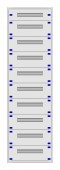 Distribution board insert KVN 60mm, 2-39K, 10-rows