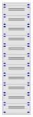 Distribution board insert KVN 60mm, 2-45K, 11-rows