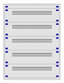 Distribution board insert KVN 60mm, 3-21K, 5-rows