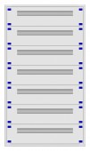 Distribution board insert KVN 60mm, 3-28K, 7-rows