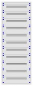 Distribution board insert KVN 60mm, 3-45K, 11-rows