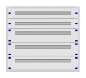 Distribution board insert KVN 60mm, 4-18K, 5-rows