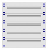 Distribution board insert KVN 60mm, 4-21K, 5-rows