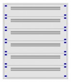 Distribution board insert KVN 60mm, 4-24K, 6-rows