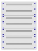 Distribution board insert KVN 60mm, 4-28K, 7-rows