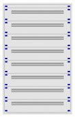 Distribution board insert KVN 60mm, 4-33K, 8-rows