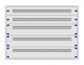 Distribution board insert KVN 60mm, 5-18K, 5-rows