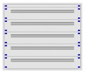 Distribution board insert KVN 60mm, 5-21K, 5-rows