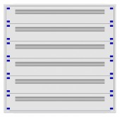 Distribution board insert KVN 60mm, 5-24K, 6-rows