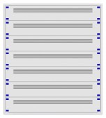 Distribution board insert KVN 60mm, 5-28K, 7-rows