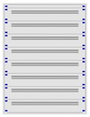 Distribution board insert KVN 60mm, 5-33K, 8-rows