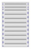 Distribution board insert KVN 60mm, 5-42K, 11-rows