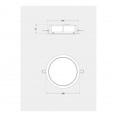 Downlight LED Alb TERESA260 18W 2700K/4000K - FUMAGALLI