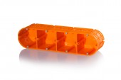 Doza aparat perete solid, cvadrupla, suruburi 4p x 60mm