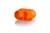 Doza aparat perete solid, doubla, suruburi 2p x 60mm