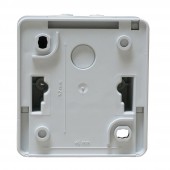 Doza de perete IP44/IP20 goala pt. 2 module, negru/gri