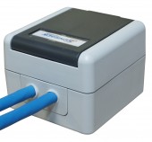 Doza de perete IP44/IP20 goala pt. 2 module, negru/gri