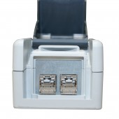 Doza de perete IP44/IP20 goala pt. 2 module, negru/gri