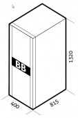 Dulap cu baterii pt. USSD1000DR 240V 40Ah (incl. bat)