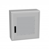 Dulap din poliester cu 1 usa transparenta, H750xL750xA312mm