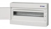 Dulap distrib. apl. 1 rand, 18UH, usa din plastic alb mat