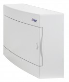 Dulap distrib. apl, 1 rand. 24UH, usa din plastic alb mat