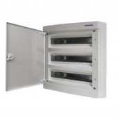 Dulap distrib. apl, 3 rand. 54UH, usa din plastic alb mat