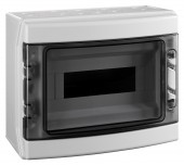 Dulap distrib. apl. IP65, 12U pe 1 rand, cu usa transparenta