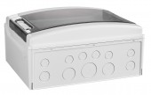 Dulap distrib. apl. IP65, 12U pe 1 rand, cu usa transparenta