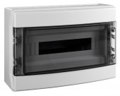 Dulap distrib. apl. IP65, 18U pe 1 rand, cu usa transparenta