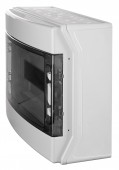 Dulap distrib. apl. IP65, 18U pe 1 rand, cu usa transparenta