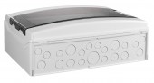 Dulap distrib. apl. IP65, 18U pe 1 rand, cu usa transparenta