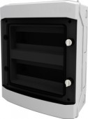 Dulap distrib. apl. IP65, 24UH, 2 rand. cu usa transparenta