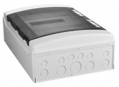 Dulap distrib. apl. IP65, 24UH, 2 rand. cu usa transparenta