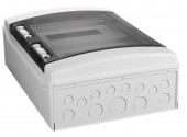 Dulap distrib. apl. IP65, 24UH, 2 rand. cu usa transparenta