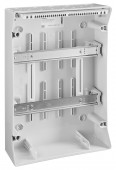 Dulap distrib. apl. IP65, 24UH, 2 rand. cu usa transparenta