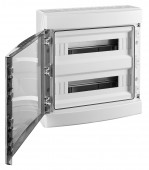 Dulap distrib. apl. IP65, 36U pe 2 rand, cu usa transparenta