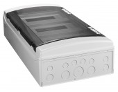 Dulap distrib. apl. IP65, 36U pe 3 rand, cu usa transparenta