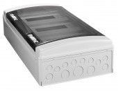 Dulap distrib. apl. IP65, 36U pe 3 rand, cu usa transparenta