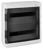 Dulap distrib. apl. IP65, 36UH, 2 rand. cu usa transparenta