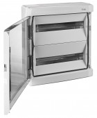 Dulap distrib. apl. IP65, 36UH, 2 rand. cu usa transparenta