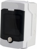 Dulap distrib. apl. IP65, 4UH pe 1 rand, cu usa transparenta