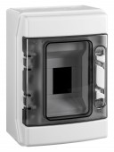 Dulap distrib. apl. IP65, 4UH pe 1 rand, cu usa transparenta