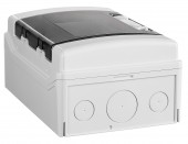 Dulap distrib. apl. IP65, 4UH pe 1 rand, cu usa transparenta