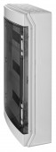 Dulap distrib. apl. IP65, 54U pe 3 rand, cu usa transparenta