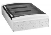 Dulap distrib. apl. IP65, 54U pe 3 rand, cu usa transparenta