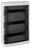 Dulap distrib. apl. IP65, 54UH, 3 rand. cu usa transparenta